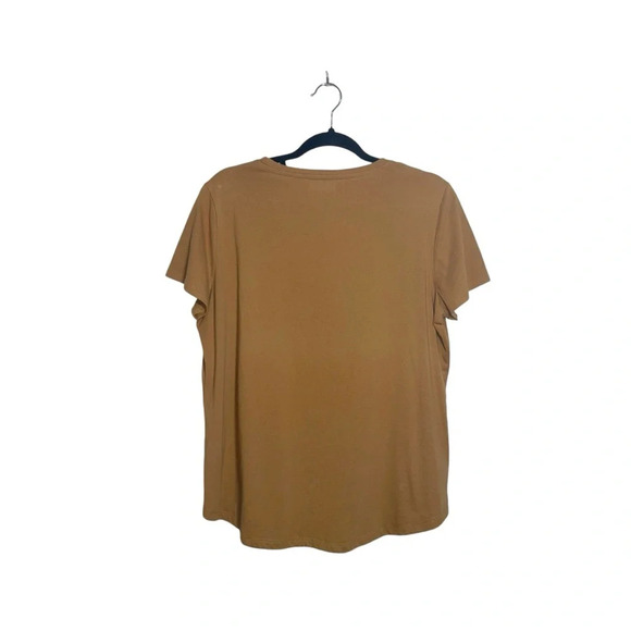 Maurices Tan & Brown Ski Lodge Velvet Graphic Short Sleeve Tee Large Women’s - Picture 7 of 12